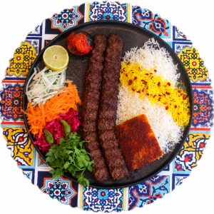 چلو کباب کوبیده مستر کاخ