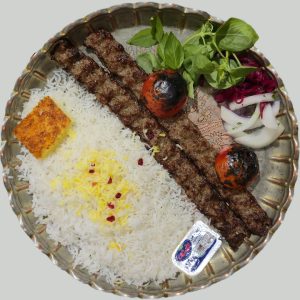 چلو کباب کوبیده ۱۰۰ گرمی