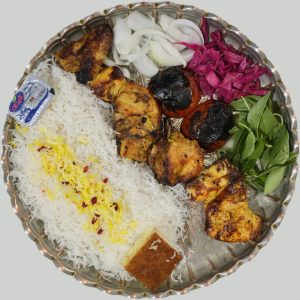 چلو جوجه کباب با استخوان